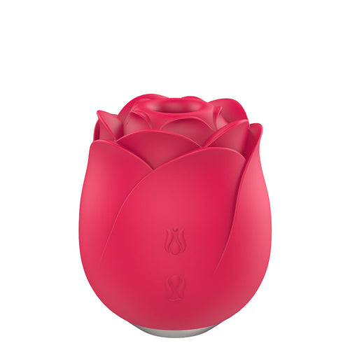 Immortal Flower 2 rose air pulse massager for women - pink silicone dual mode waterproof
