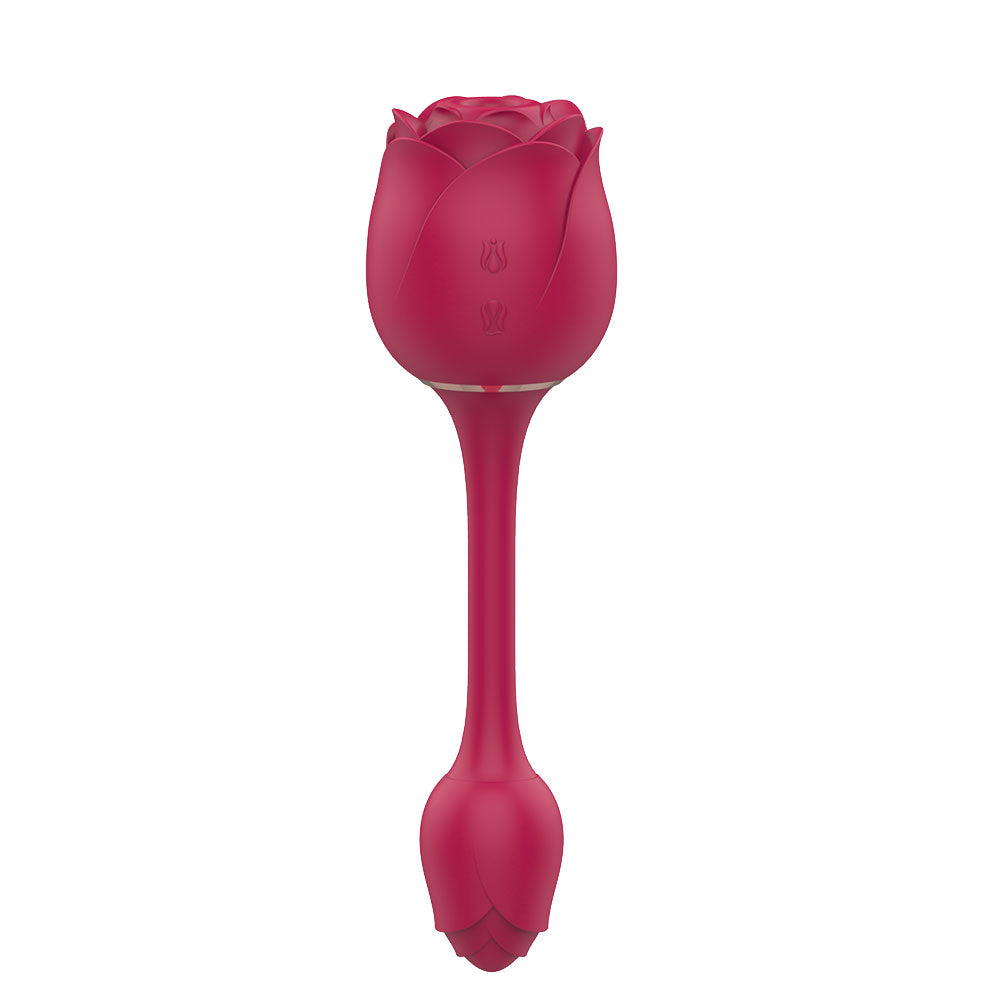 S-HANDE S389-3 rose shaped multi-function massager for women - 9 rhythm modes flexible waterproof silicone | Private Bliss