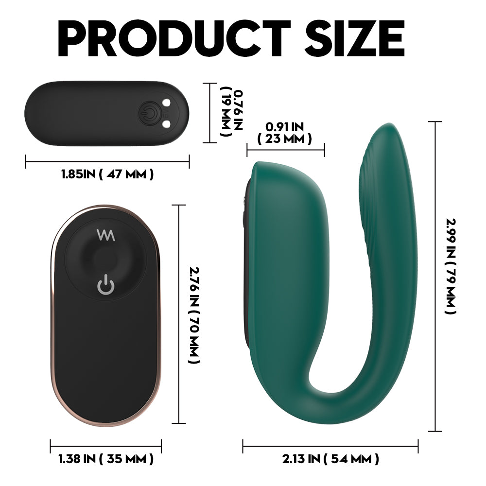 S323-2 wearable massager with remote control - hands-free USB rechargeable body-safe