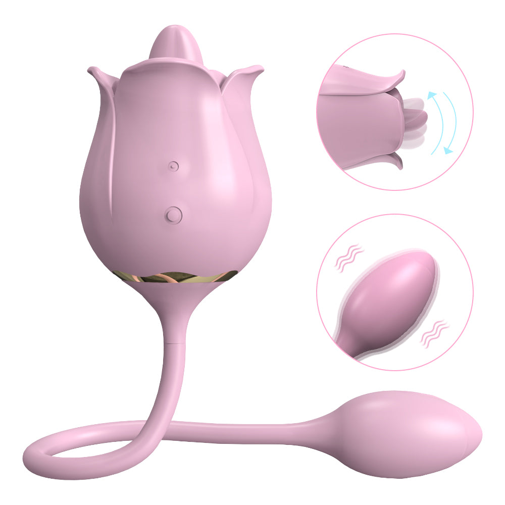 S361 rose massager size comparison - compact portable dual-end design