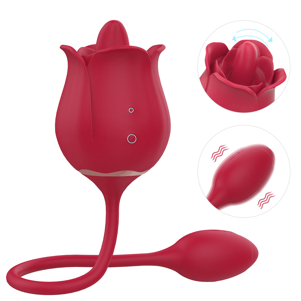 Rose Twin massager charging port - USB magnetic rechargeable