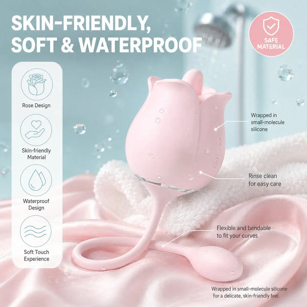 S-HANDE S361 Rose Twin | Dual-End Flexible Waterproof Personal Massager Private Bliss