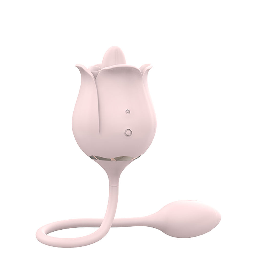S-HANDE S361 Rose Twin dual-end massager for women - rose shaped flexible silicone waterproof