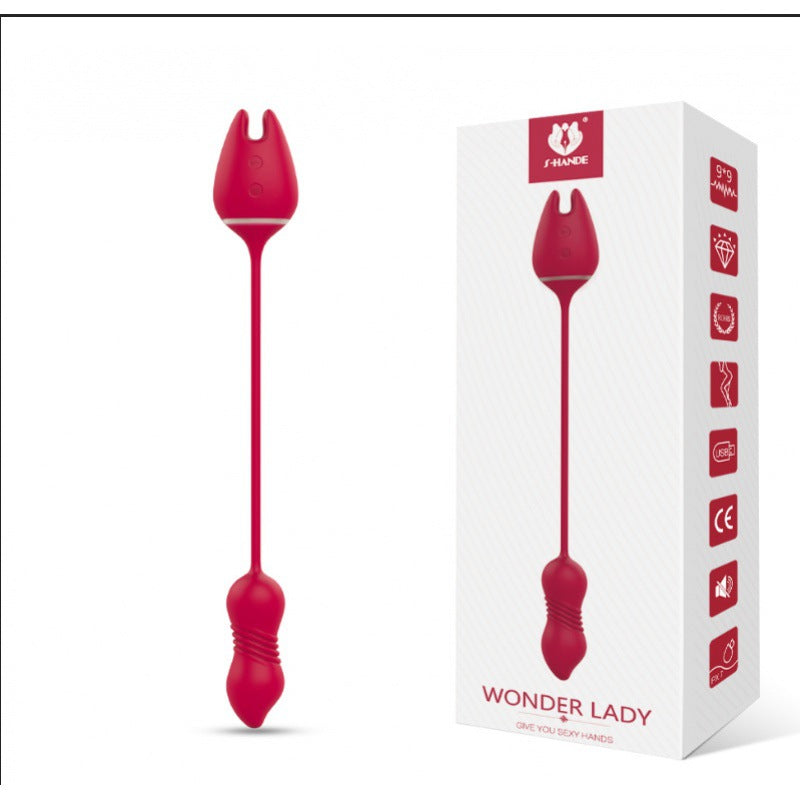 Wonder Lady SHD-S408 Dual Head Pulse & Air Wave Wearable Wellness Device | 9 Pulse + 9 Rhythm Modes Flexible Silicone USB Magnetic Rechargeable Skin-Safe