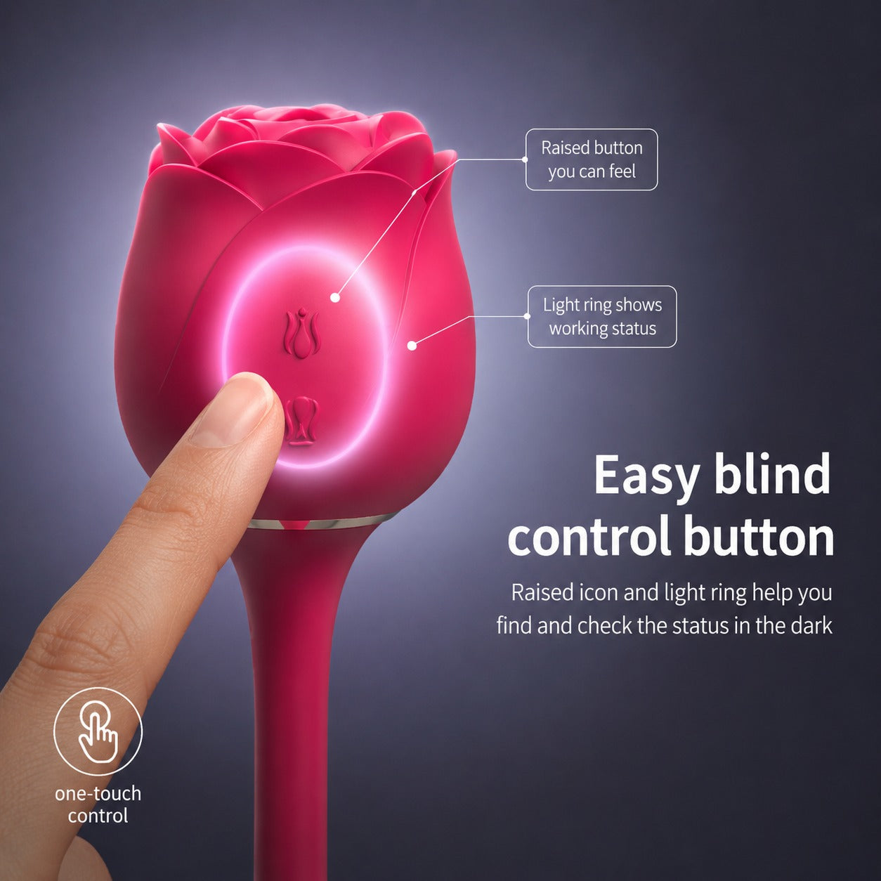 S-HANDE S389-3 Rose Shaped Multi-Function Body Relax Massager | 9 Rhythm Modes Flexible IPX7 Waterproof Magnetic USB Rechargeable Skin-Safe Personal Care Device