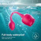 S-HANDE S389-3 Rose Shaped Multi-Function Body Wellness Device | 9 Rhythm Modes Flexible IPX7 Waterproof Magnetic USB Rechargeable Skin-Safe Personal Care Device