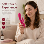 S-HANDE Olivia SHD-H001 Dual Head Flexible Targeted Massager | 2x9 Frequency Independent Vibration Bendable Waterproof USB Magnetic Rechargeable Personal Massager For Women