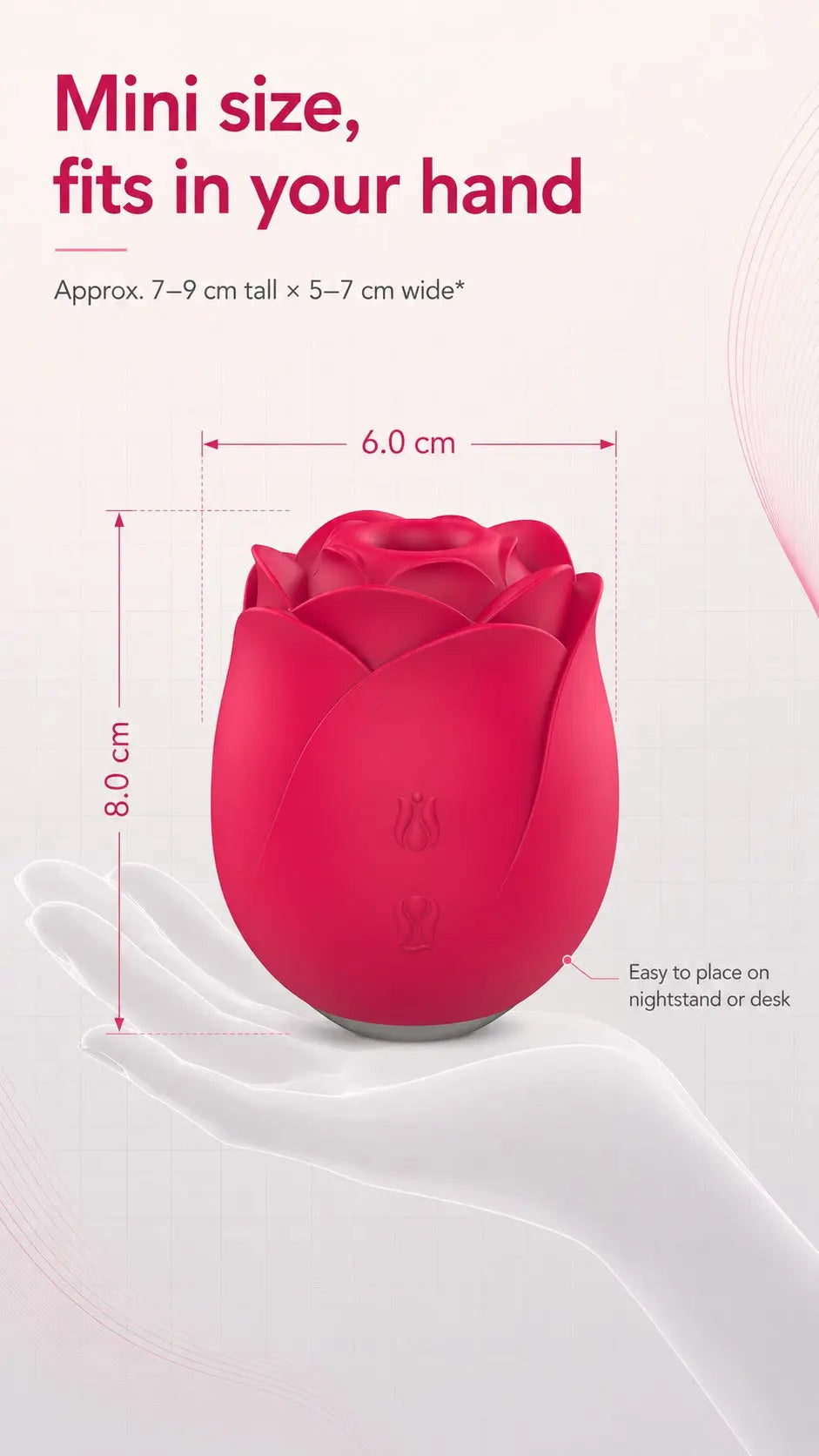 S-HANDE Immortal Flower 2 SHD-S389-2 | Rose Air Pulse & Tapping Dual Mode Silicone Massager Private Bliss