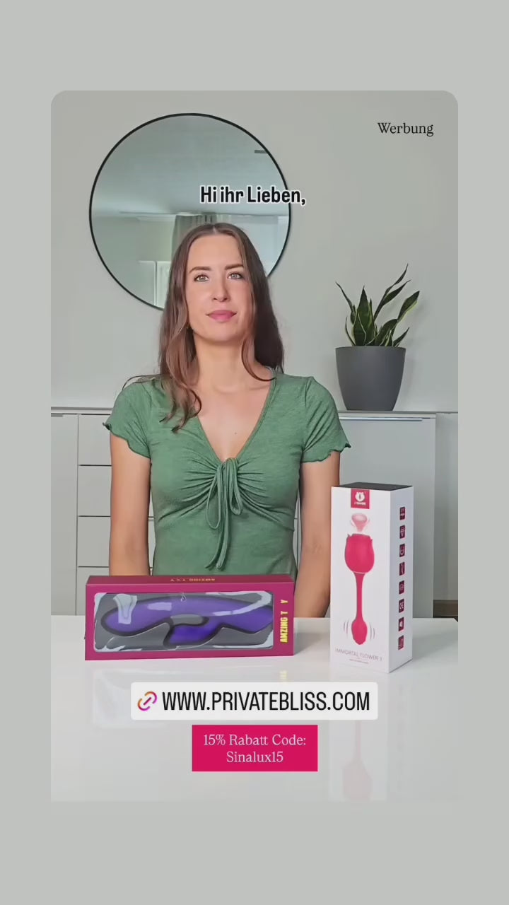 S-HANDE S389-3 | Rose-Shaped Multi-Function Flexible Waterproof Personal Massager